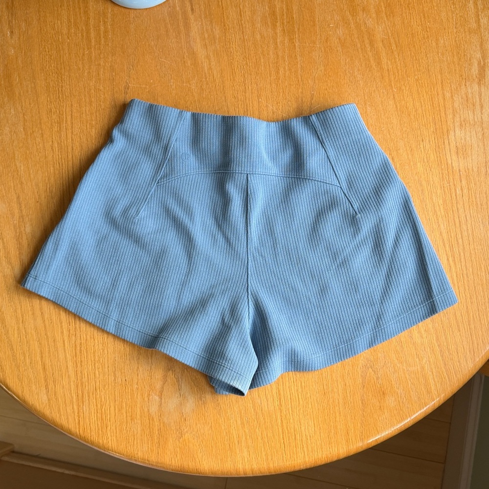 Lululemon Ribbed Softstreme High-Rise Short Utility Blue - Picture 2 of 6